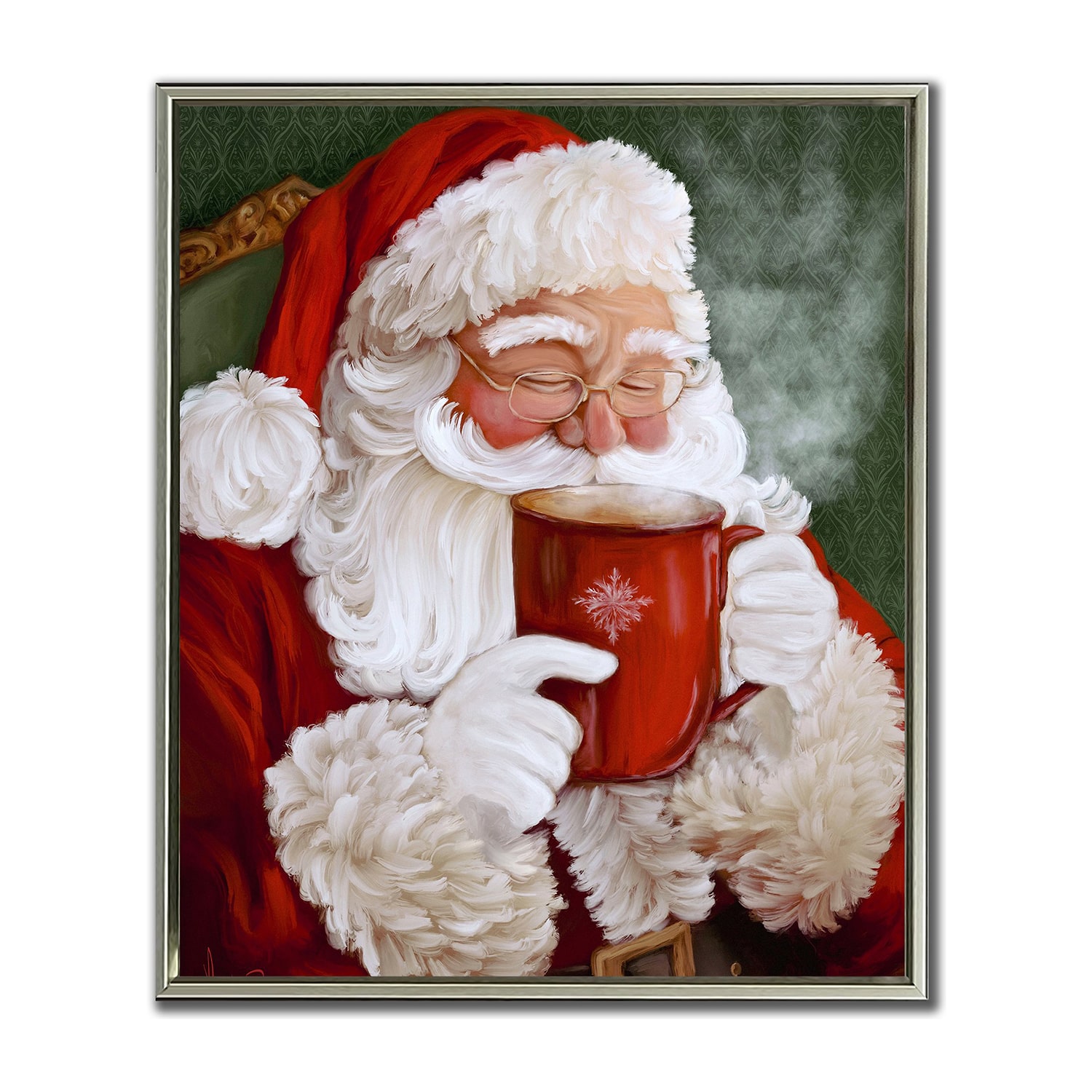 Streamline Art Christmas Coffee Embellished Canvas Art