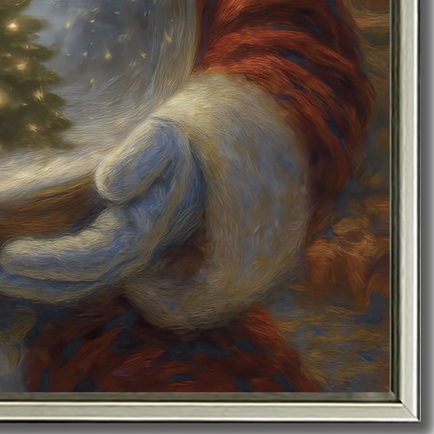 Streamline Art Santa Snow Globe Embellished Canvas Art