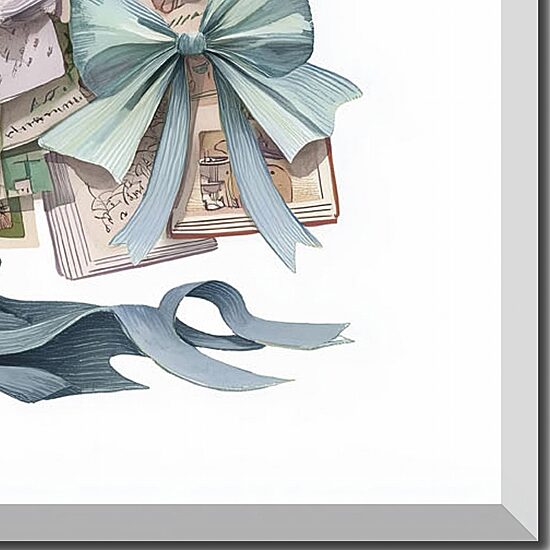 Streamline Art Hair Bow Tree Embellished Canvas Art