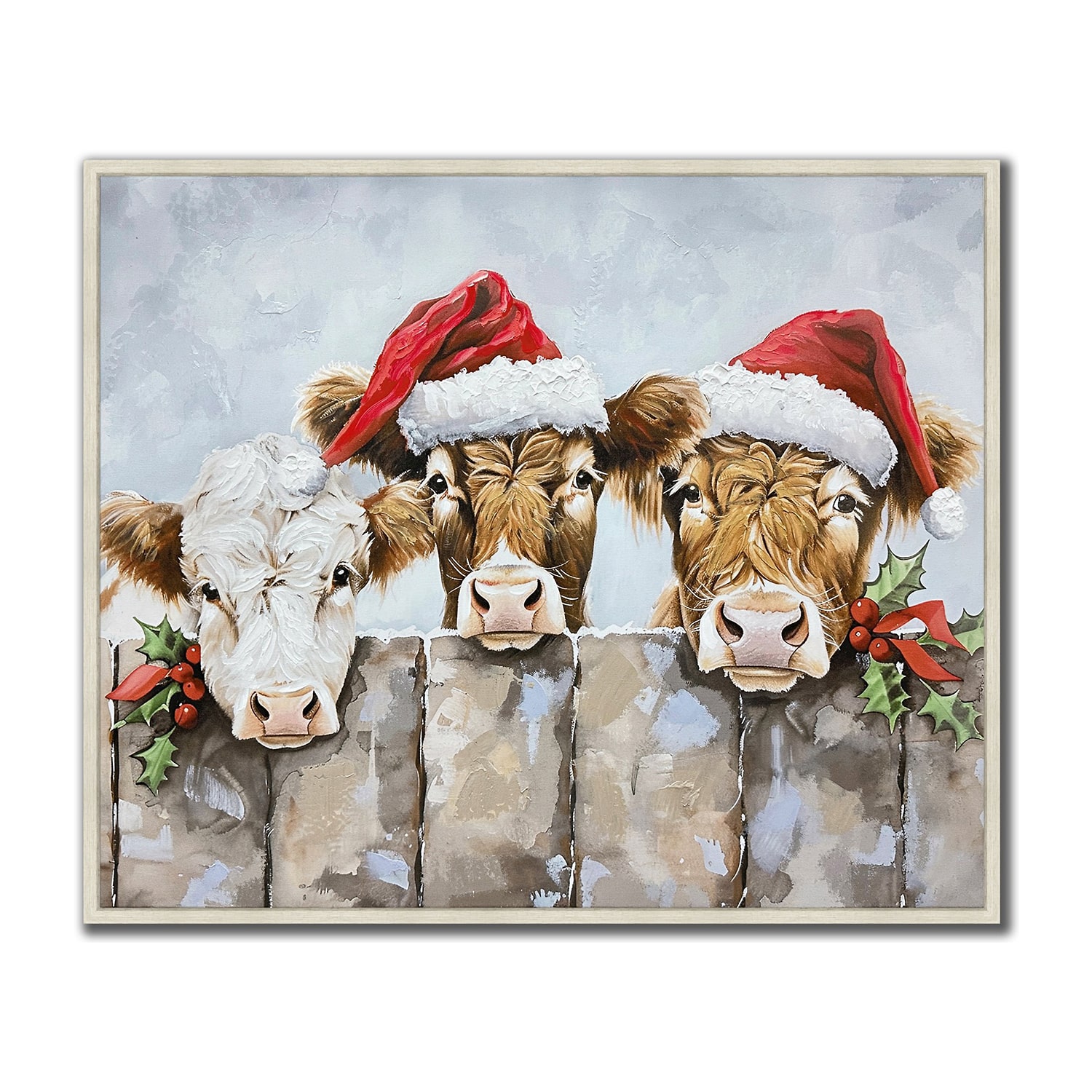 Streamline Art Holiday On The Farm Embellished Canvas Art