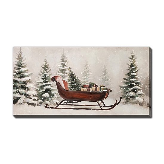 Streamline Art Wagon And Gifts Embellished Canvas Art