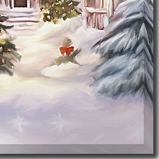 Streamline Art Pinkville Christmas Embellished Canvas Art
