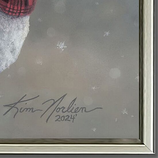 Streamline Art Snowman Grandpa Embellished Canvas Art