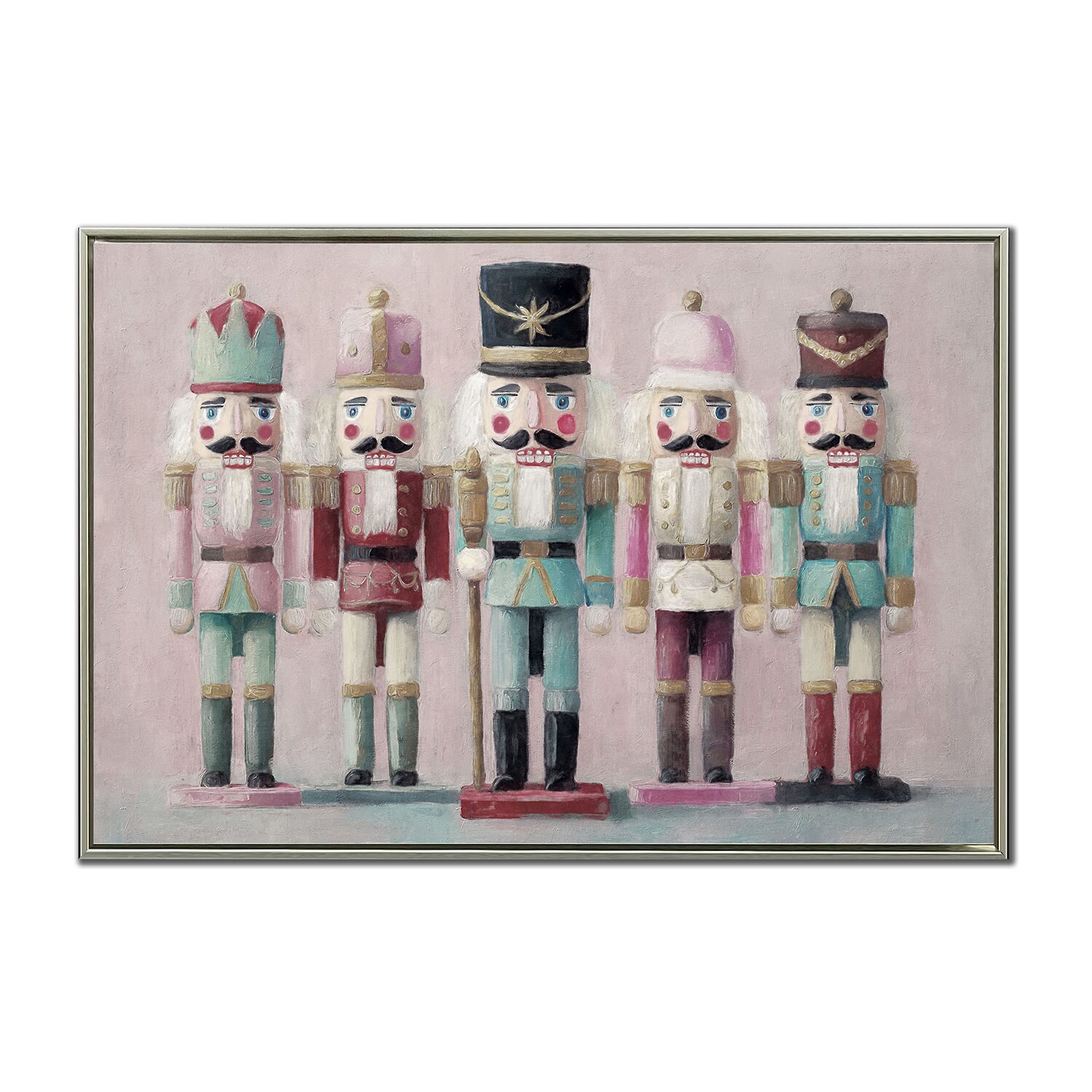 Streamline Art Nutcrackers Embellished Canvas Art