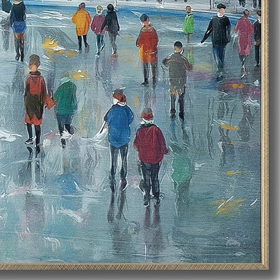 Streamline Art The Holiday Rink Embellished Canvas Art