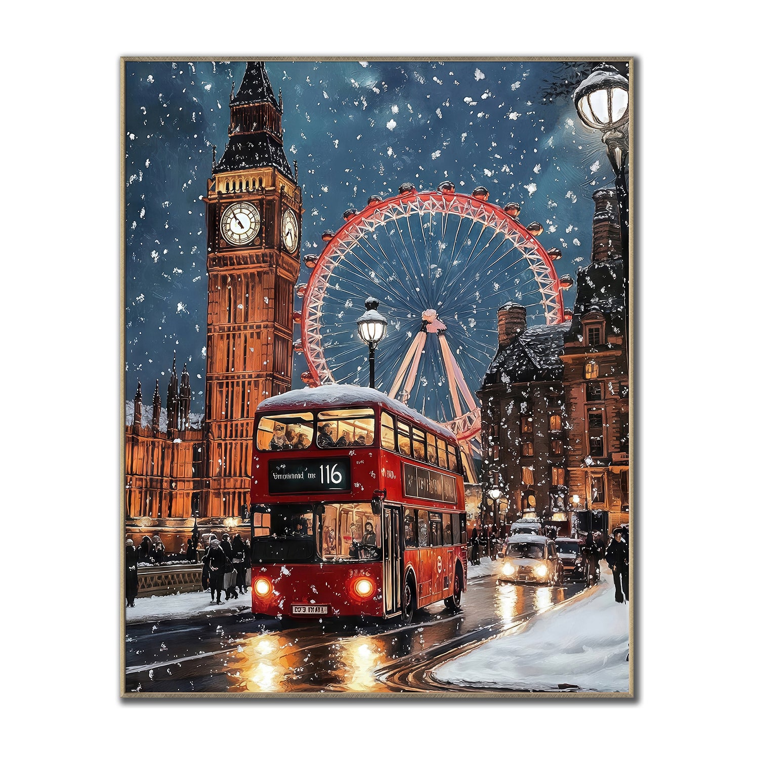 Streamline Art London Lights Embellished Canvas Art