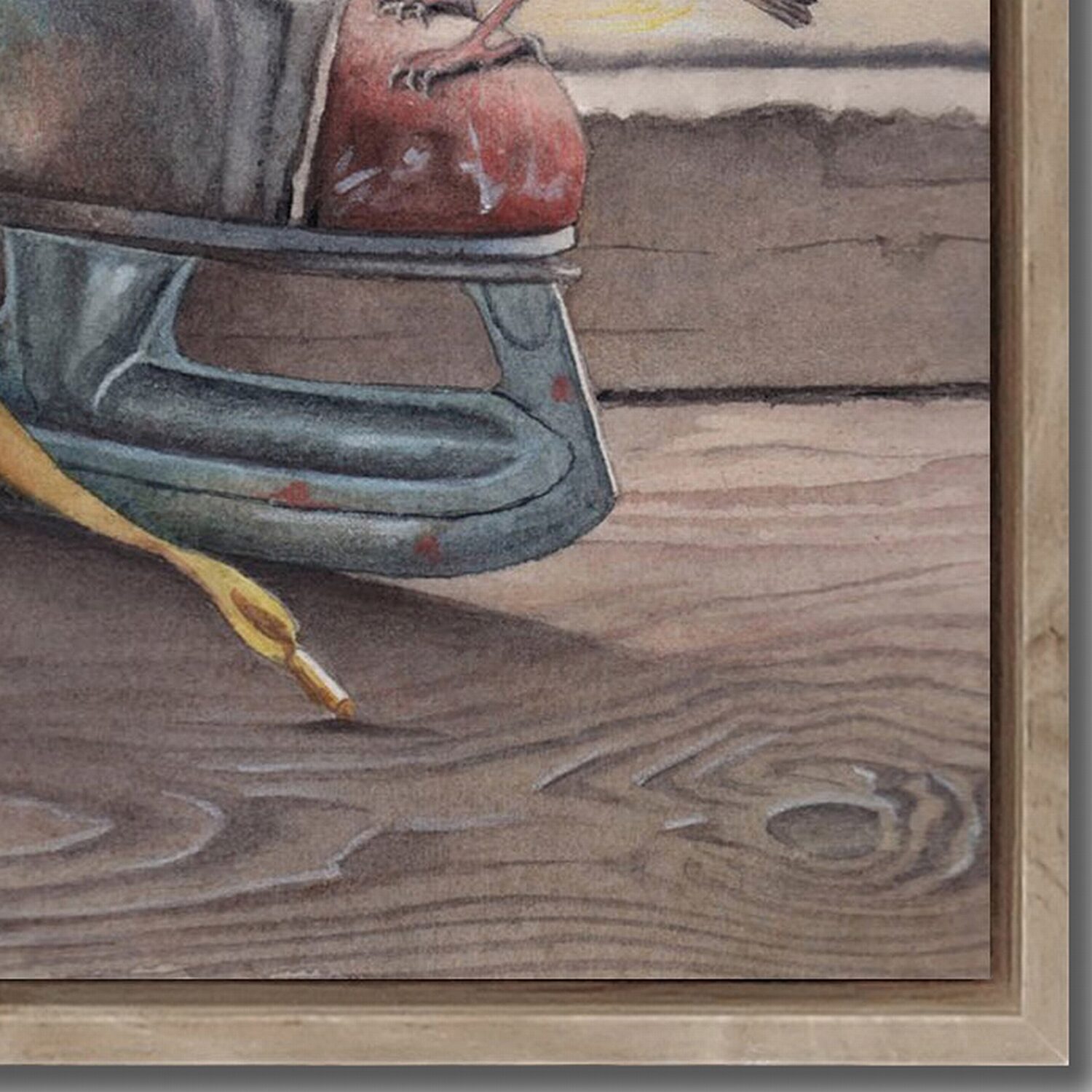 Streamline Art Lacing Up Embellished Canvas Art