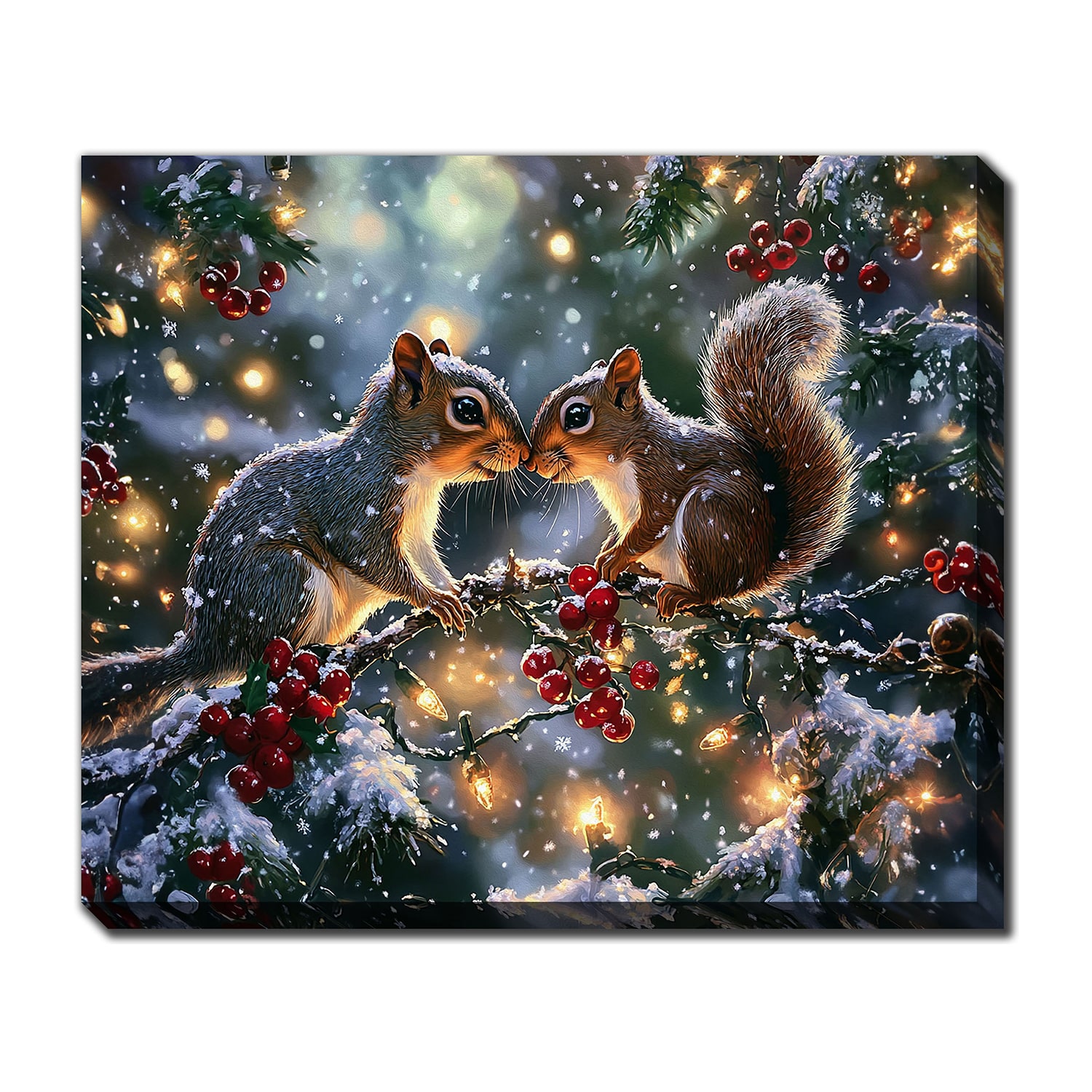 Streamline Art Kiss Me Under The Mistletoe Light-Up Canvas Art
