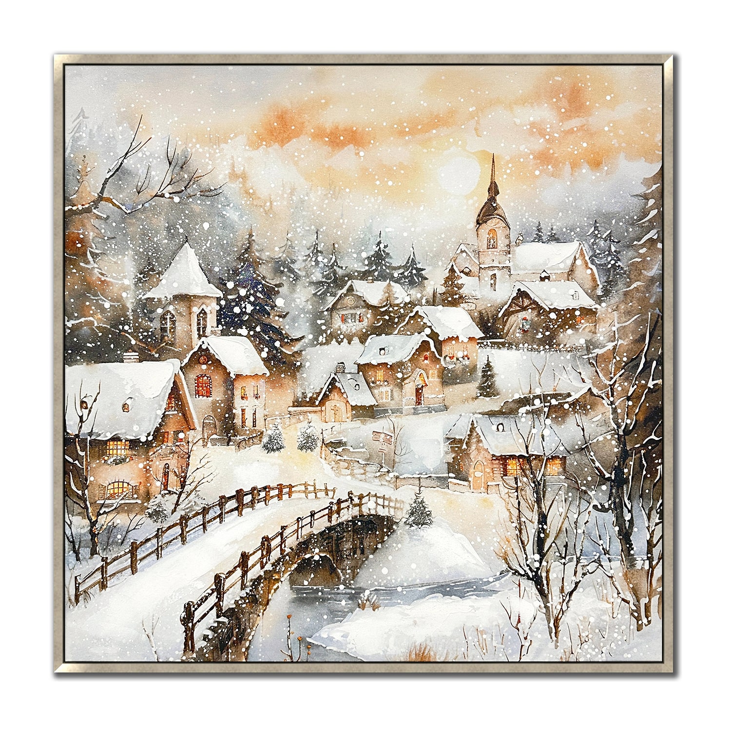 Streamline Art Home For The Holidays Embellished Canvas Art