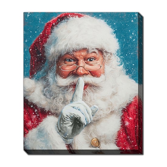 Streamline Art Santa Embellished Canvas Art