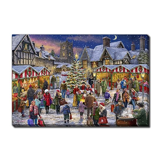 Streamline Art Winter Village Festival Light-Up Canvas Art