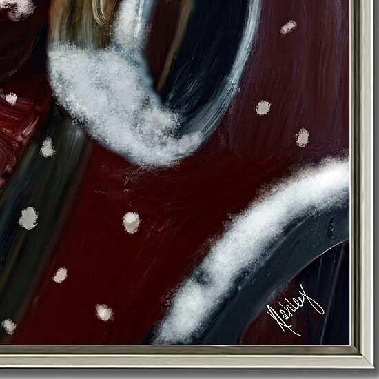 Streamline Art Santa’S Sleigh Embellished Canvas Art
