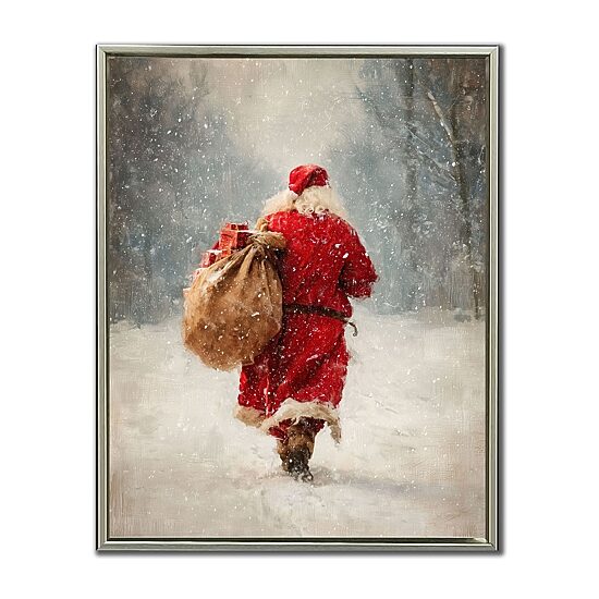 Streamline Art Santa Bag Embellished Canvas Art