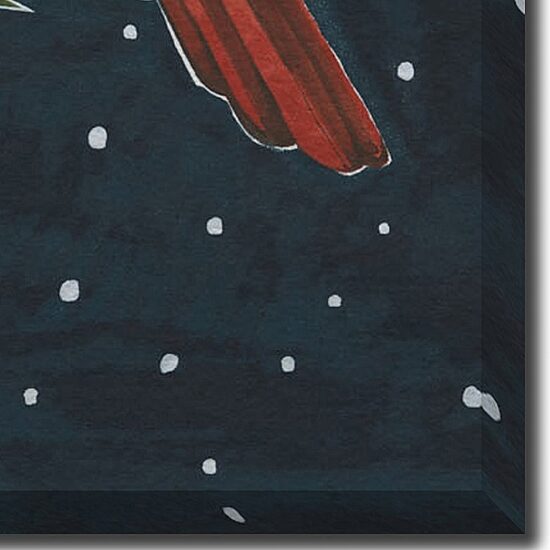 Streamline Art Midnight Cardinal Embellished Canvas Art