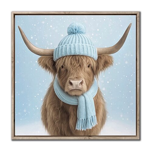 Streamline Art Highland Chill Embellished Canvas Art In Brown