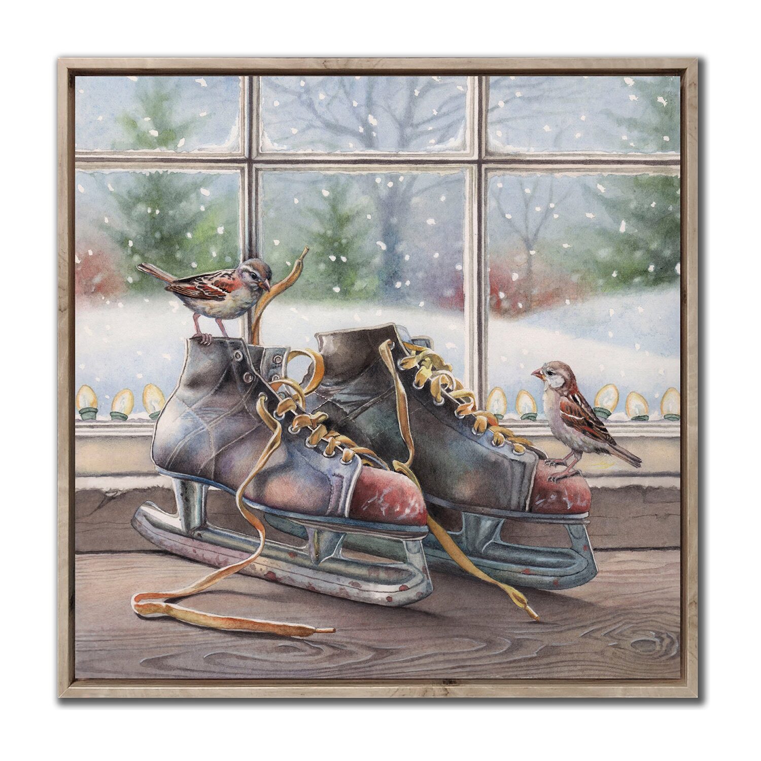 Streamline Art Lacing Up Embellished Canvas Art