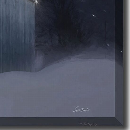 Streamline Art Starry Night In December Light-Up Canvas Art
