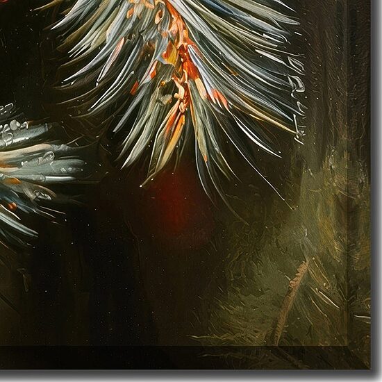 Streamline Art Winter Watcher Embellished Canvas Art