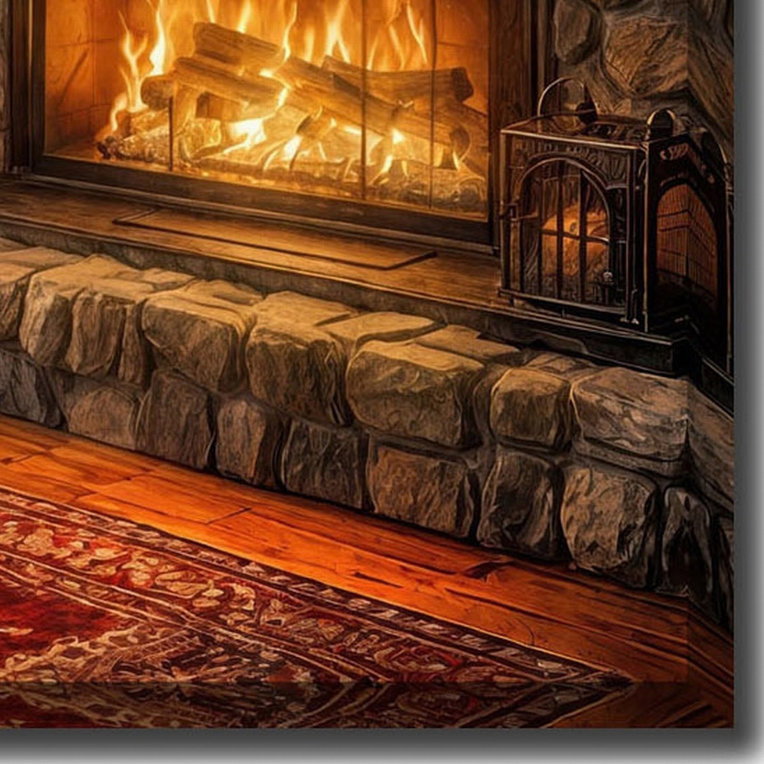 Streamline Art Christmas Lodge Glow Light-Up Canvas Art