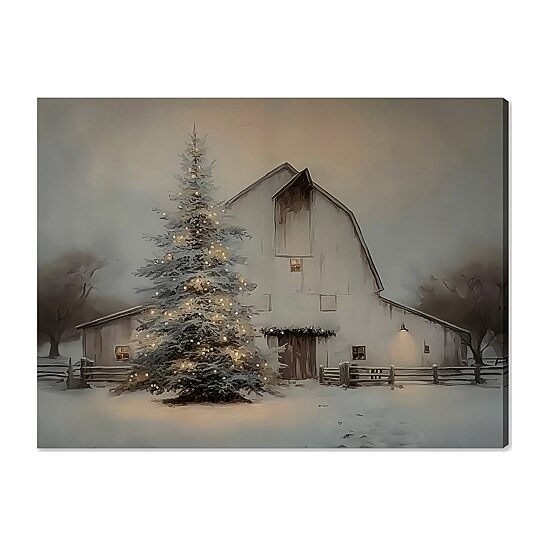 Streamline Art Barnyard Glow Light-Up Canvas Art