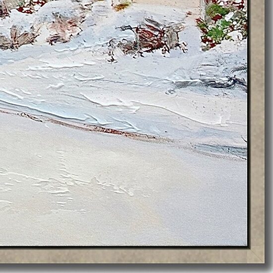 Streamline Art Holiday Evening On Main Street Embellished Canvas Art
