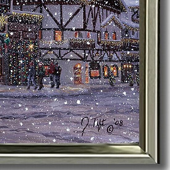 Streamline Art Hometown Holiday Embellished Canvas Art