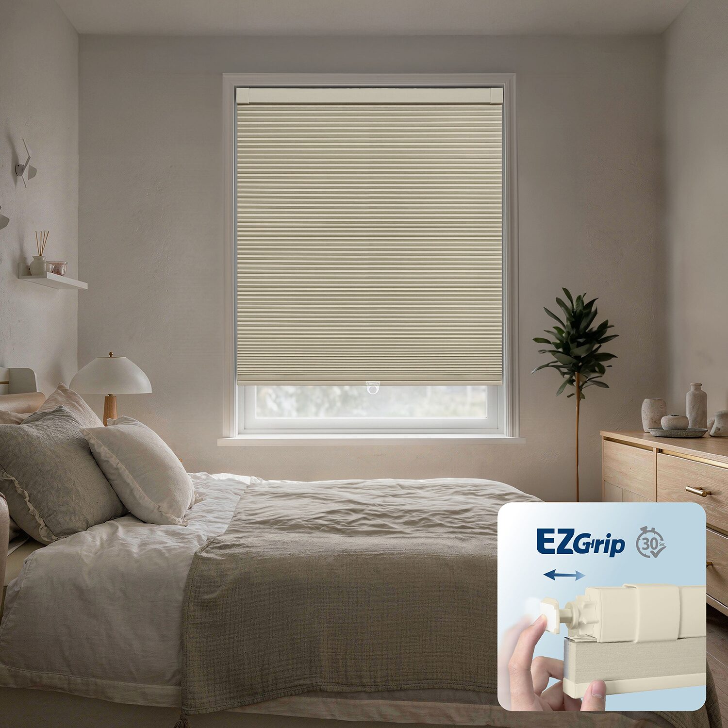 Ez Grip No Tool Cut-To-Width Cordless Blackout Cellular Shade