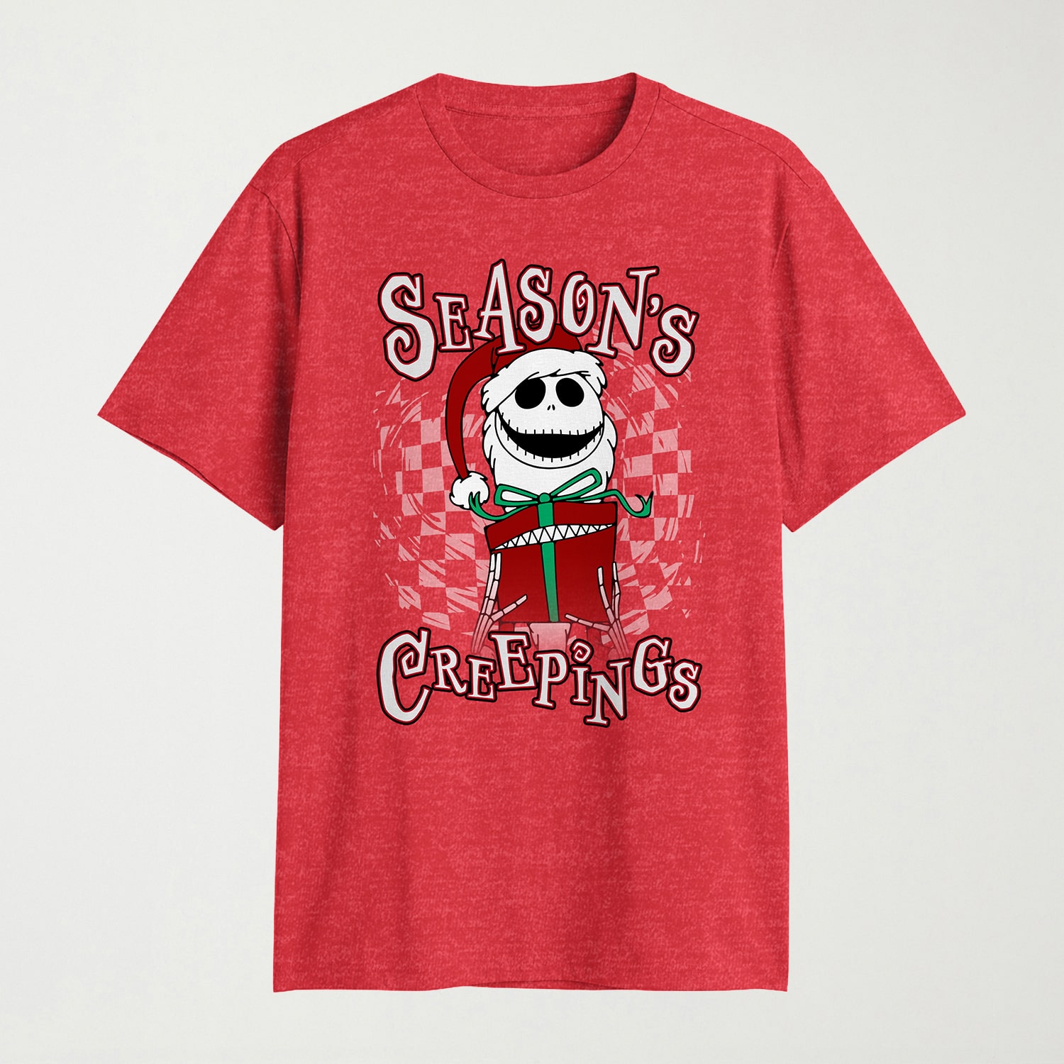 Mens Crew Neck Short Sleeve Classic Fit Nightmare Before Christmas Big and Tall Graphic T-Shirt