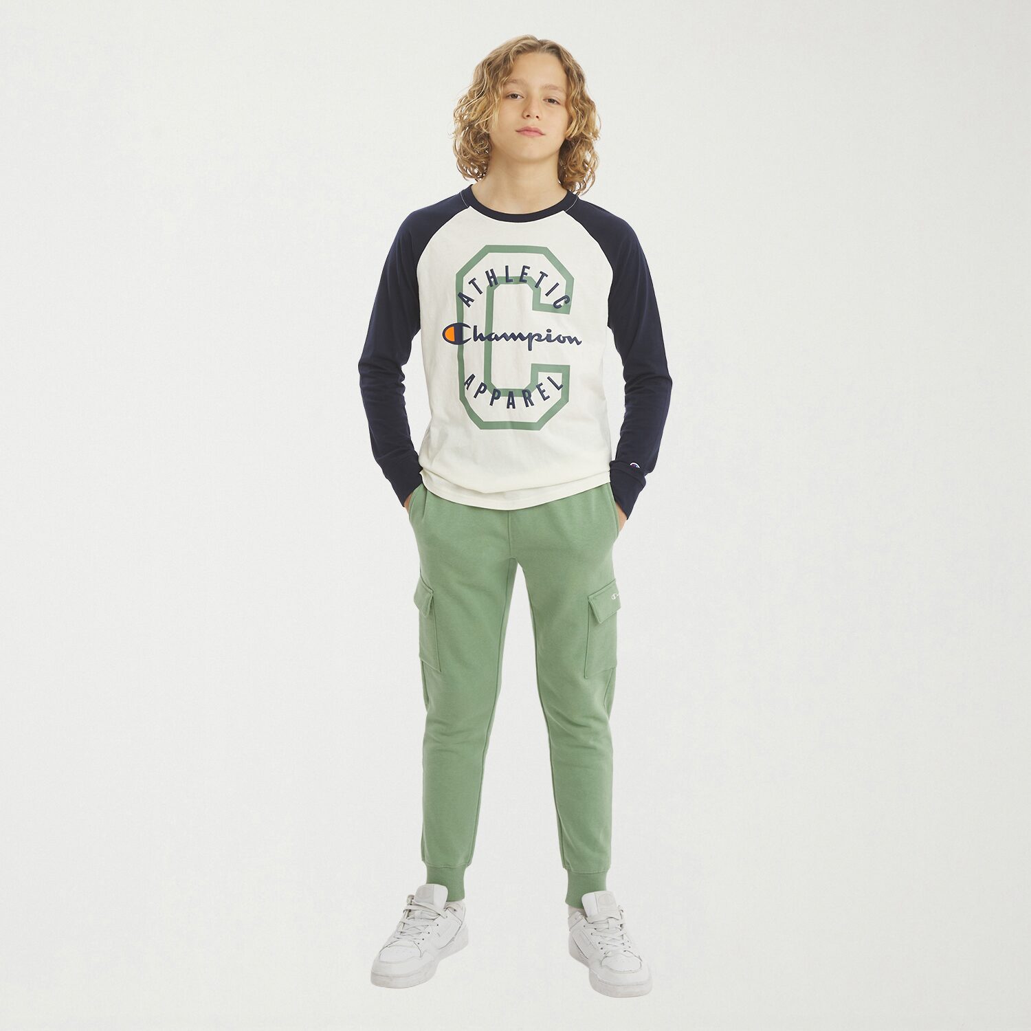 Champion Big Kid Boys Crew Neck Short Sleeve Classic Fit Graphic T-Shirt