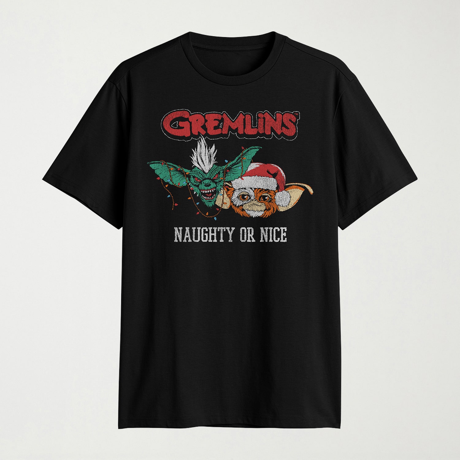 Mens Crew Neck Short Sleeve Classic Fit Gremlins Big and Tall Graphic T-Shirt