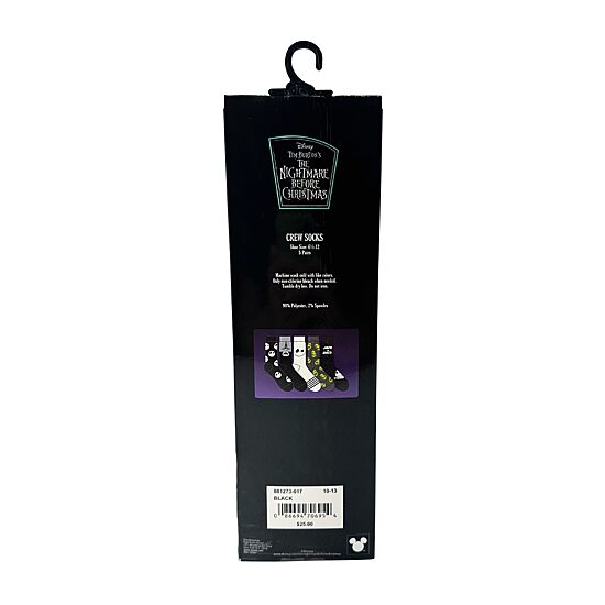 Mens 5 Pair Nightmare Before Christmas Crew Socks