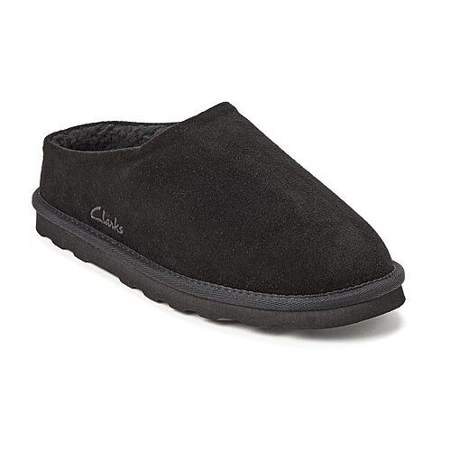 Clarks Men's Genuine Suede Memory Foam Clog Slippers - Dark brown