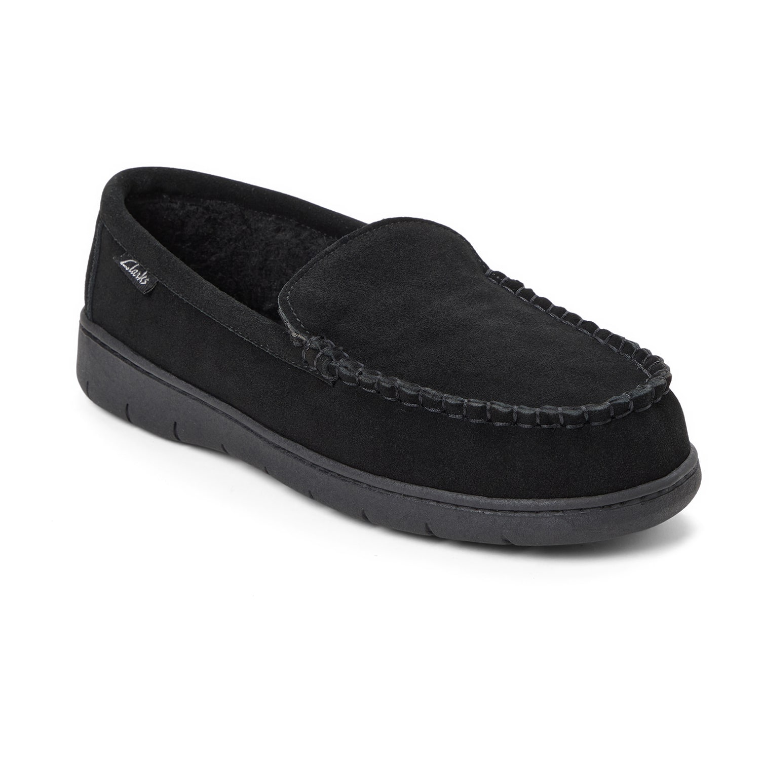 Clarks Genuine Suede Mens Moccasin Slippers