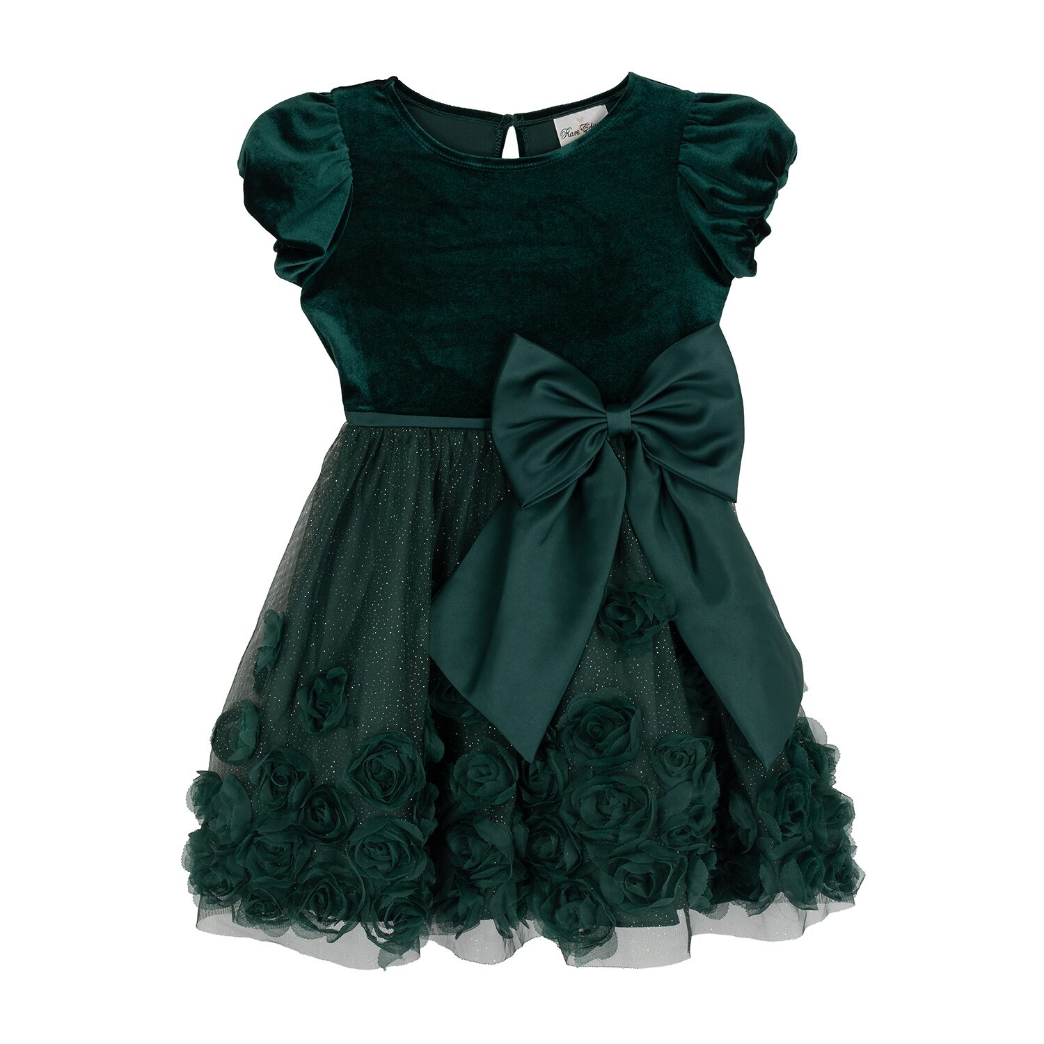 Rare Editions Big Kid Girls Puffed Short Sleeve Fit + Flare Dress