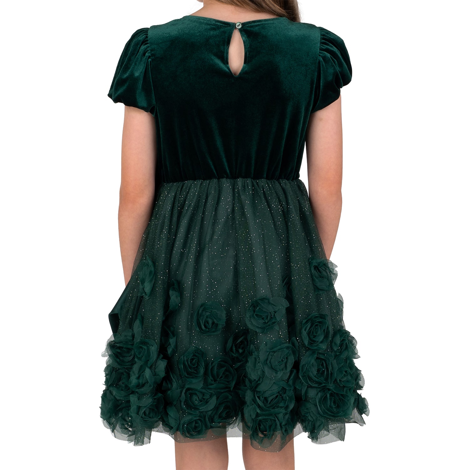 Rare Editions Big Kid Girls Puffed Short Sleeve Fit + Flare Dress