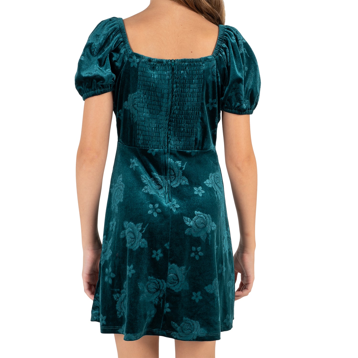 Rare Editions Big Kid Girls Puffed Short Sleeve A-Line Dress