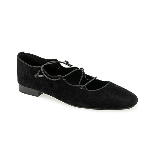 Kensie Eglantine Womens Round Closed Toe Ballet Flats In Black