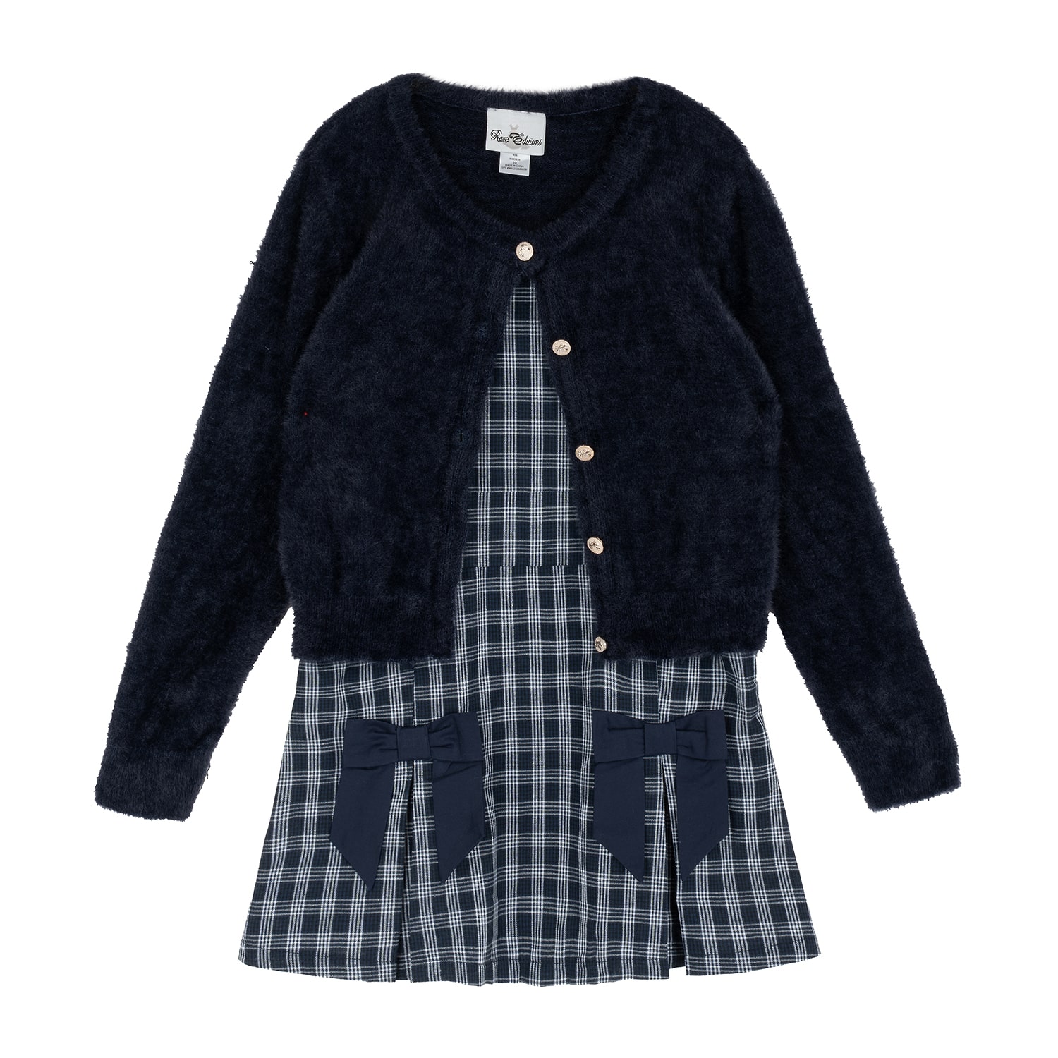 Rare Editions Big Kid Girls Plaid 2-pc. Dress Set