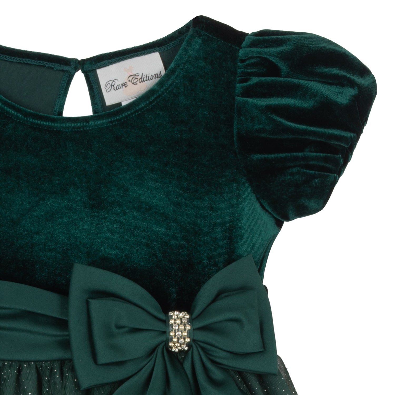 Rare Editions Toddler Girls Short Sleeve Velvet A-Line Dress