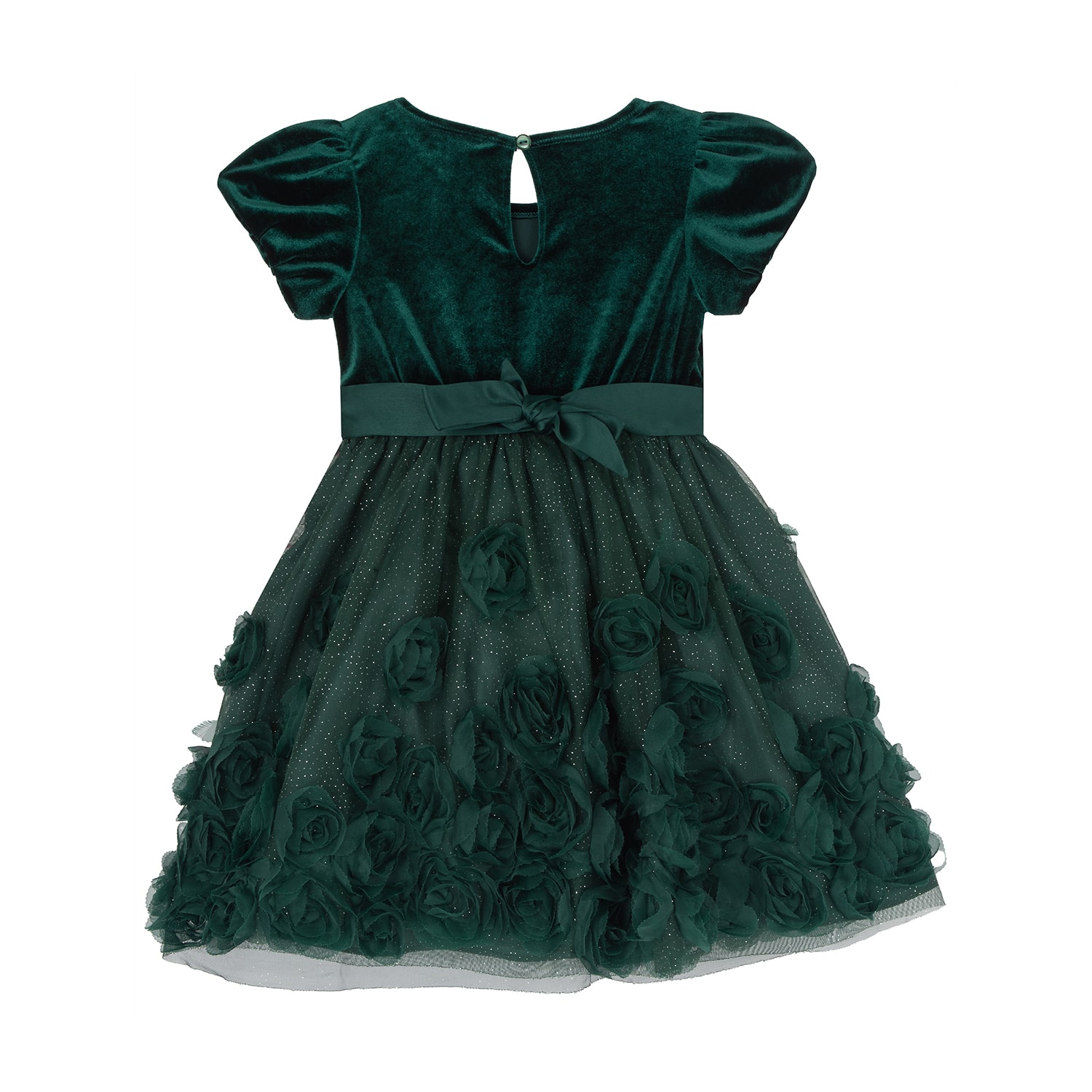 Rare Editions Toddler Girls Short Sleeve Velvet A-Line Dress