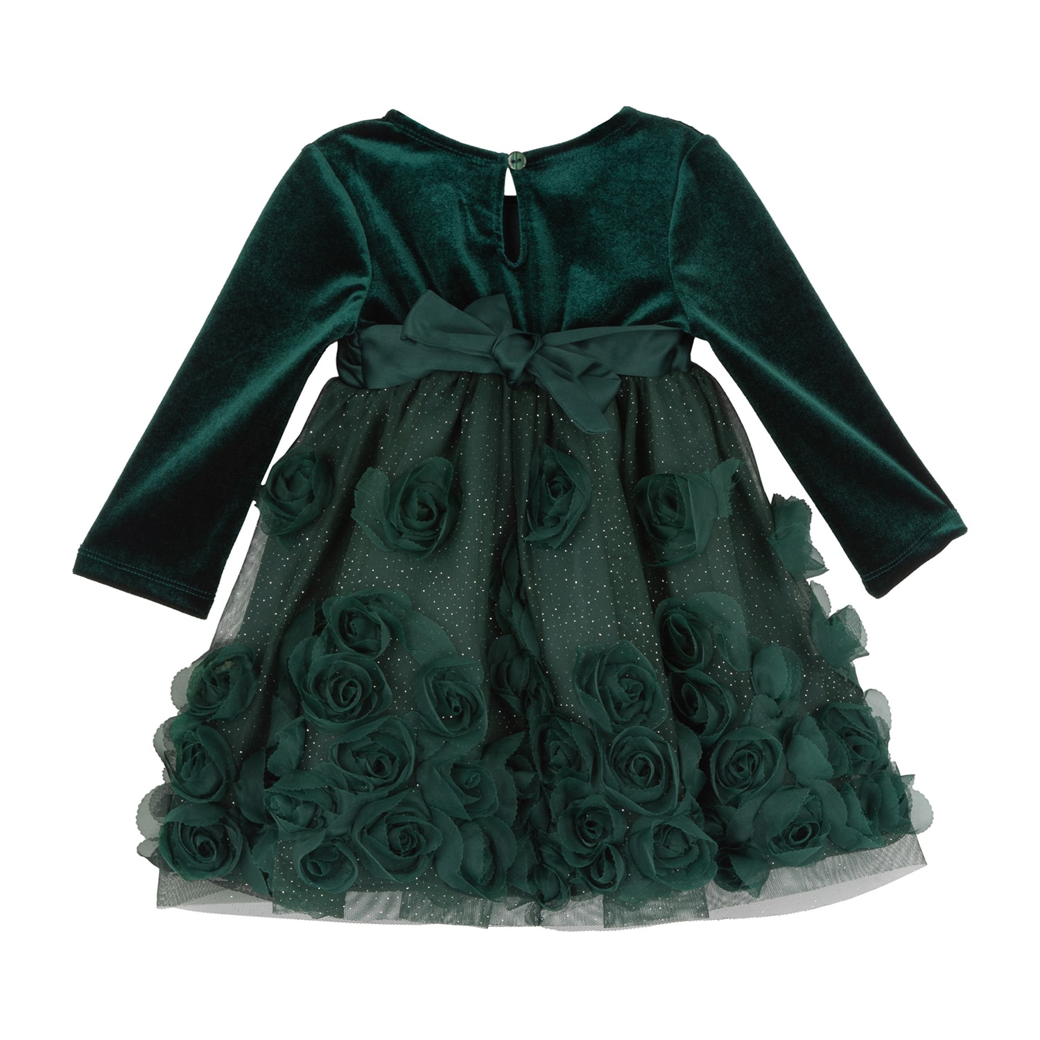 Rare Editions Baby Girls Fitted Long Sleeve A-Line Dress