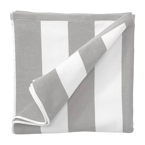 Linery Oversized Cotton Cabana Quick Dry Beach Towel In Gray