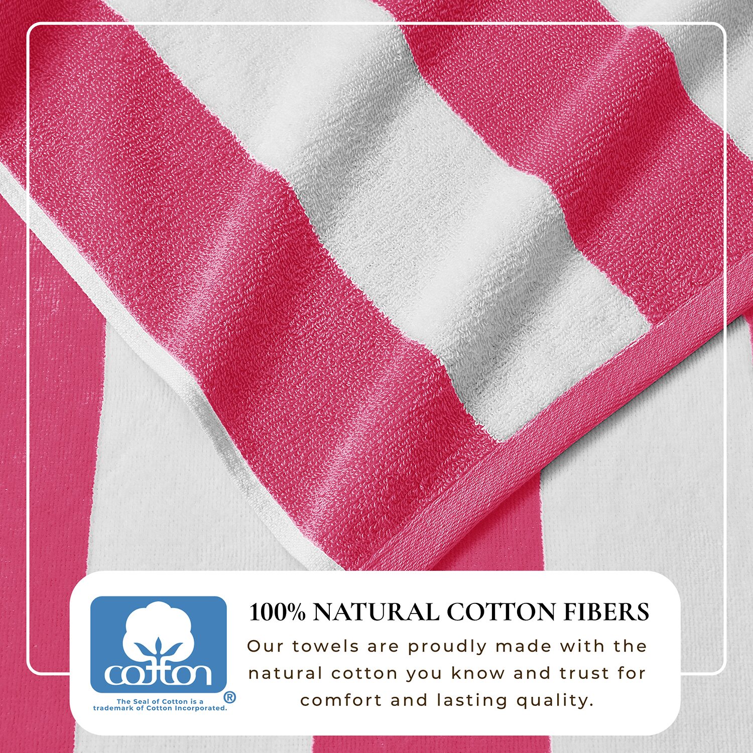 Linery Oversized Cotton Cabana 4-pc. Quick Dry Beach Towel