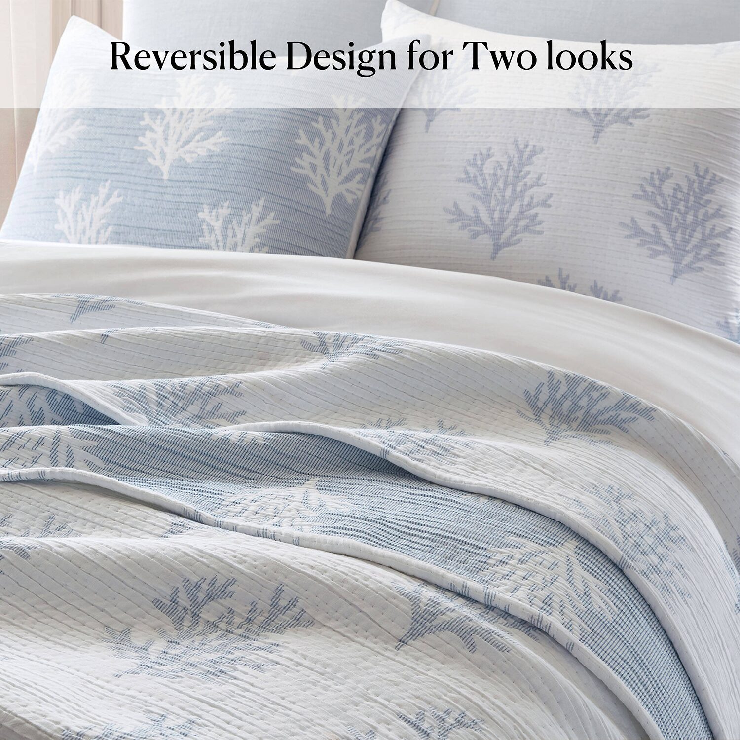 Harbor House Mia Coral Reversible Jacquard 3-pc. Easy Care Quilt Set