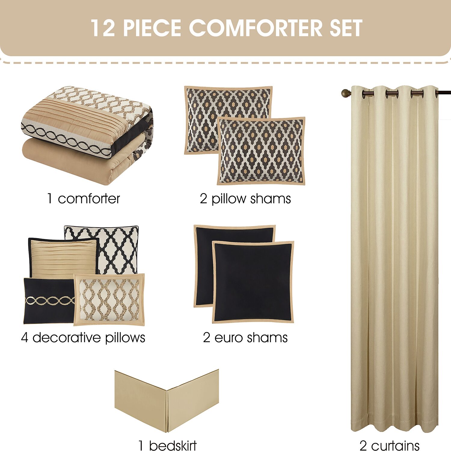 Stratford Park Kelvin 12-pc. Lightweight Comforter Set