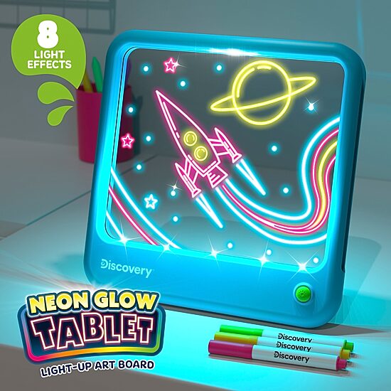 Discovery Kids Neon Glow Tablet 4-pc. Drawing Kit
