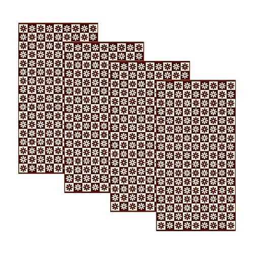 Linery Cotton Jacquard Printed 4-pc. Quick Dry Beach Towel In Brown