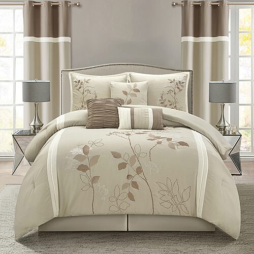 Stratford Park Anissa 9-pc. Easy Care Comforter Set, One Size, Beige