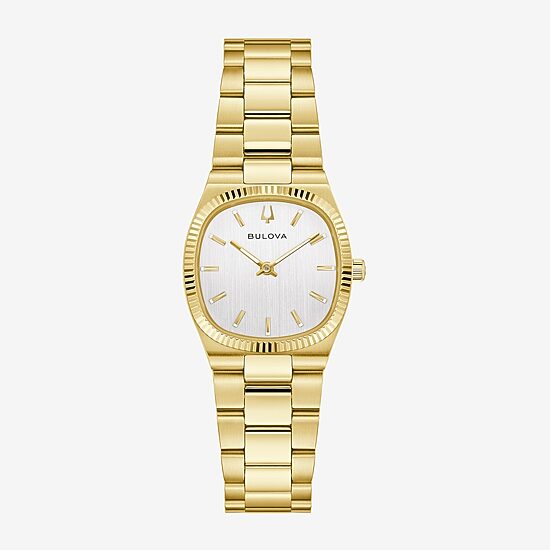 Bulova Womens Gold Tone Stainless Steel Bracelet Watch 97l189