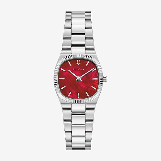 Bulova Womens Silver Tone Stainless Steel Bracelet Watch 96l354